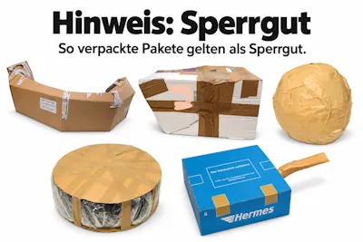 Beispiel zur Verpackung von Sperrgut