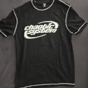 FSBN T-Shirt Schwarz Größe XS – „chaotic system“ mit Kontrastnähten